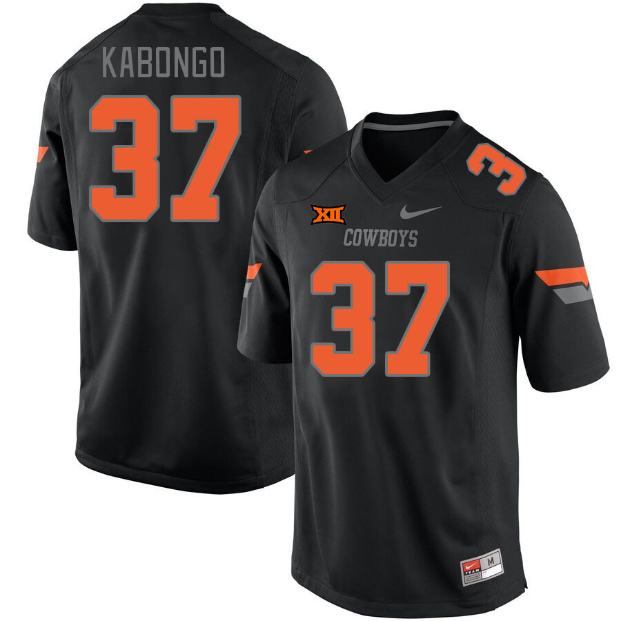 Men #37 David Kabongo Oklahoma State Cowboys College Football Jerseys Stitched-Retro Black